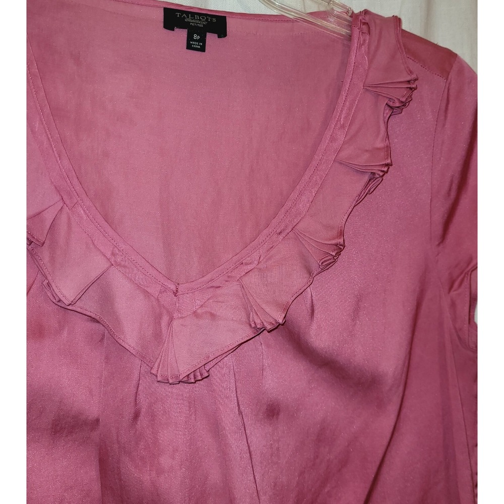Talbots Blouse Lot of 4 Tops Sz Small Pink Fuschia Eyelet Multi Ivory Lace - Picture 12 of 16